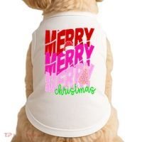 Merry Christmas Cute Holiday Gift Doggie Tank thumb 0