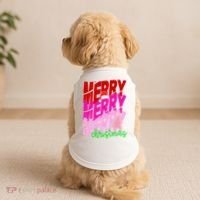 Merry Christmas Cute Holiday Gift Doggie Tank thumb 2
