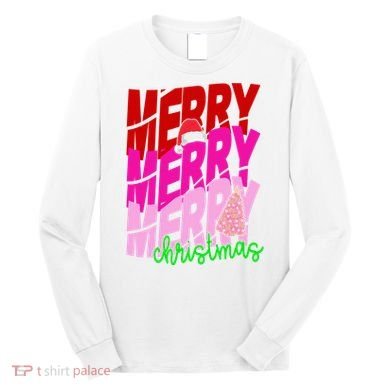 Merry Christmas Cute Holiday Gift Long Sleeve Shirt