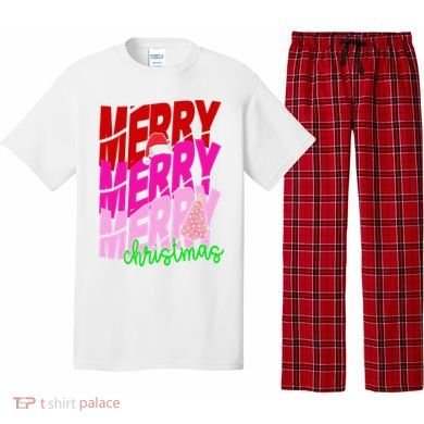 Merry Christmas Cute Holiday Gift Pajama Set