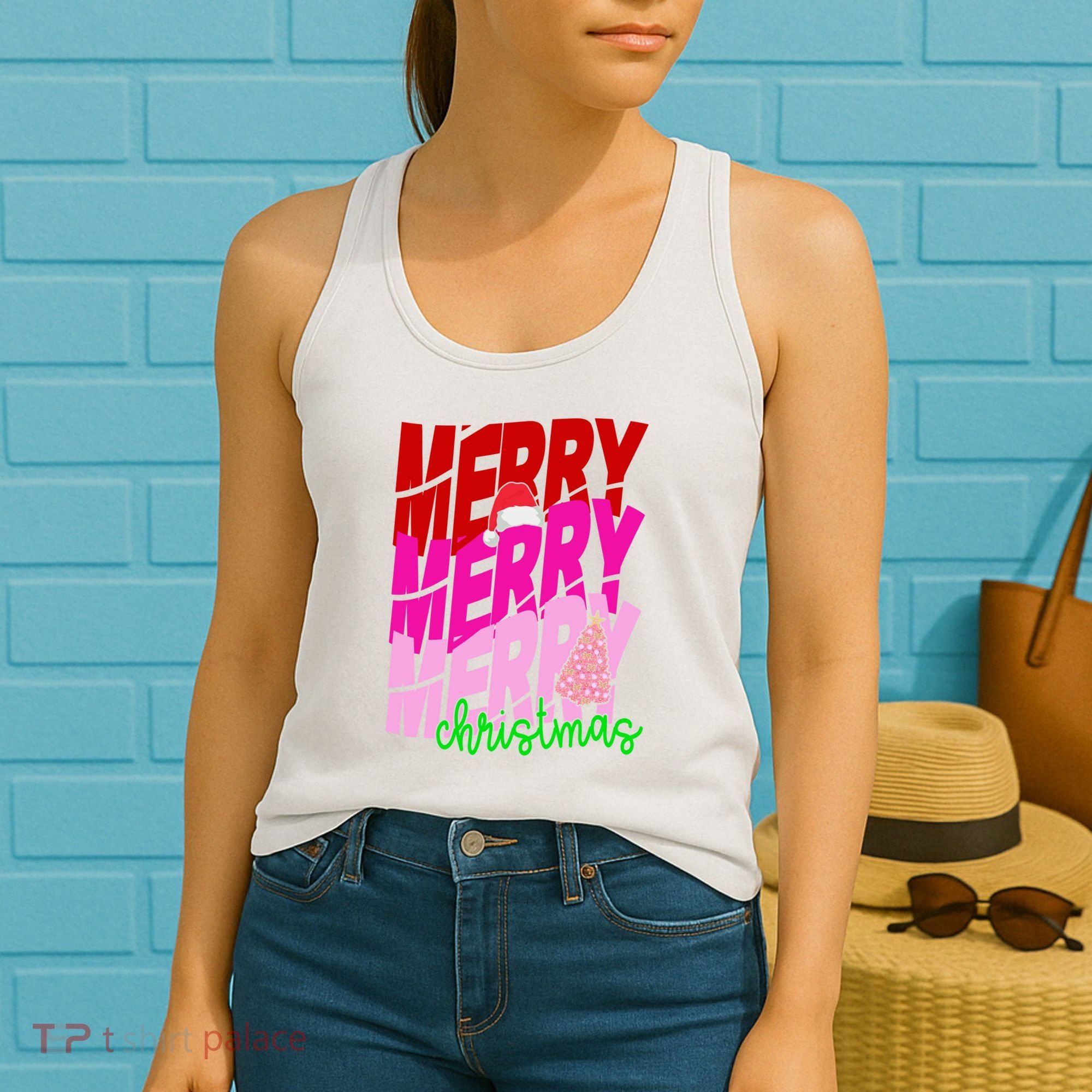 Merry Christmas Cute Holiday Gift Women's Tank Top