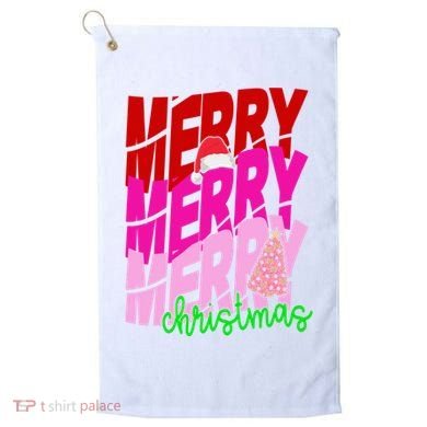 Merry Christmas Cute Holiday Gift Golf Towel