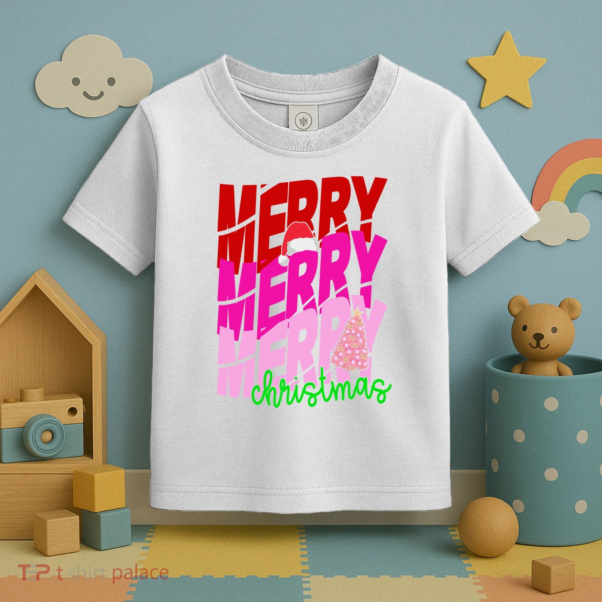 Merry Christmas Cute Holiday Gift Toddler T-Shirt