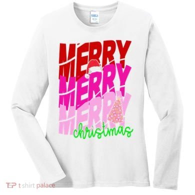 Merry Christmas Cute Holiday Gift Women's Long Sleeve Shirt