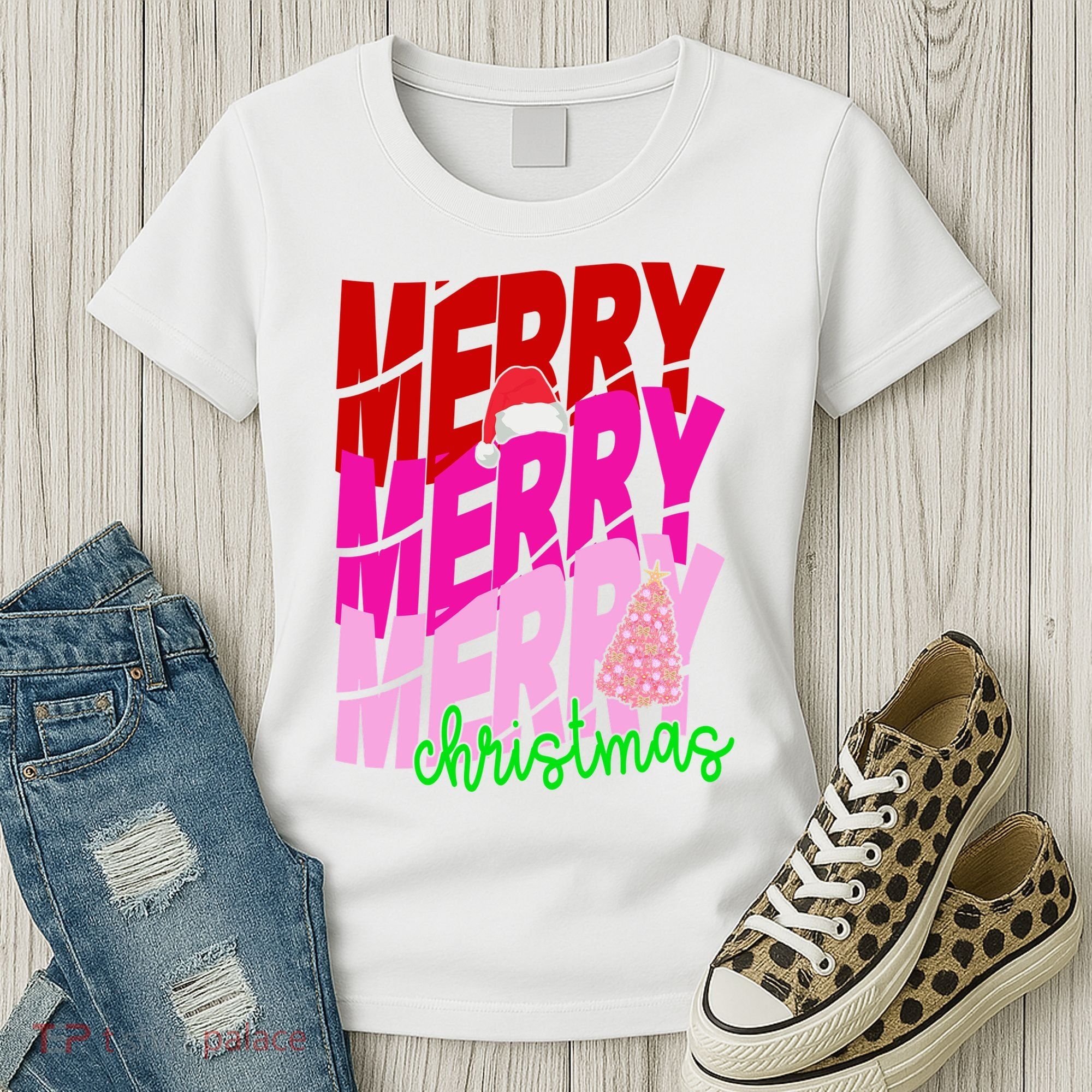 Merry Christmas Cute Holiday Gift Women's T-Shirt