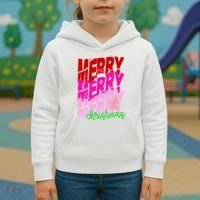 Merry Christmas Cute Holiday Gift Kids Hoodie thumb 3