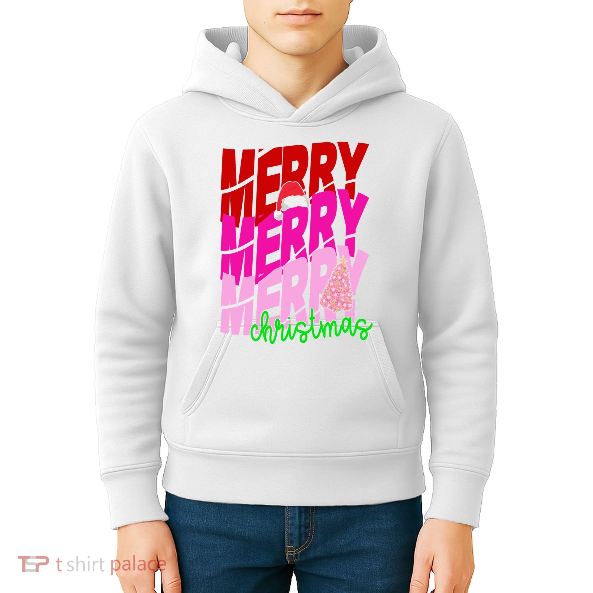 Merry Christmas Cute Holiday Gift Kids Hoodie