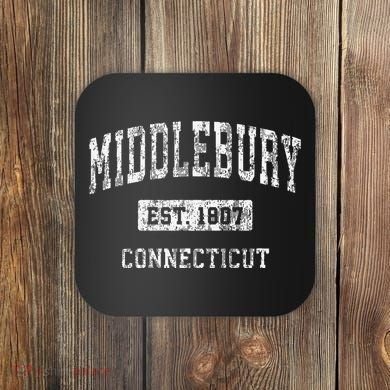 Middlebury Connecticut Ct Vintage Established Coaster
