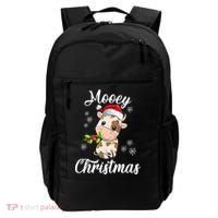 Mooey Christmas Cow Christmas Cute Cow Santa Hat Farmer Backpack thumb 0