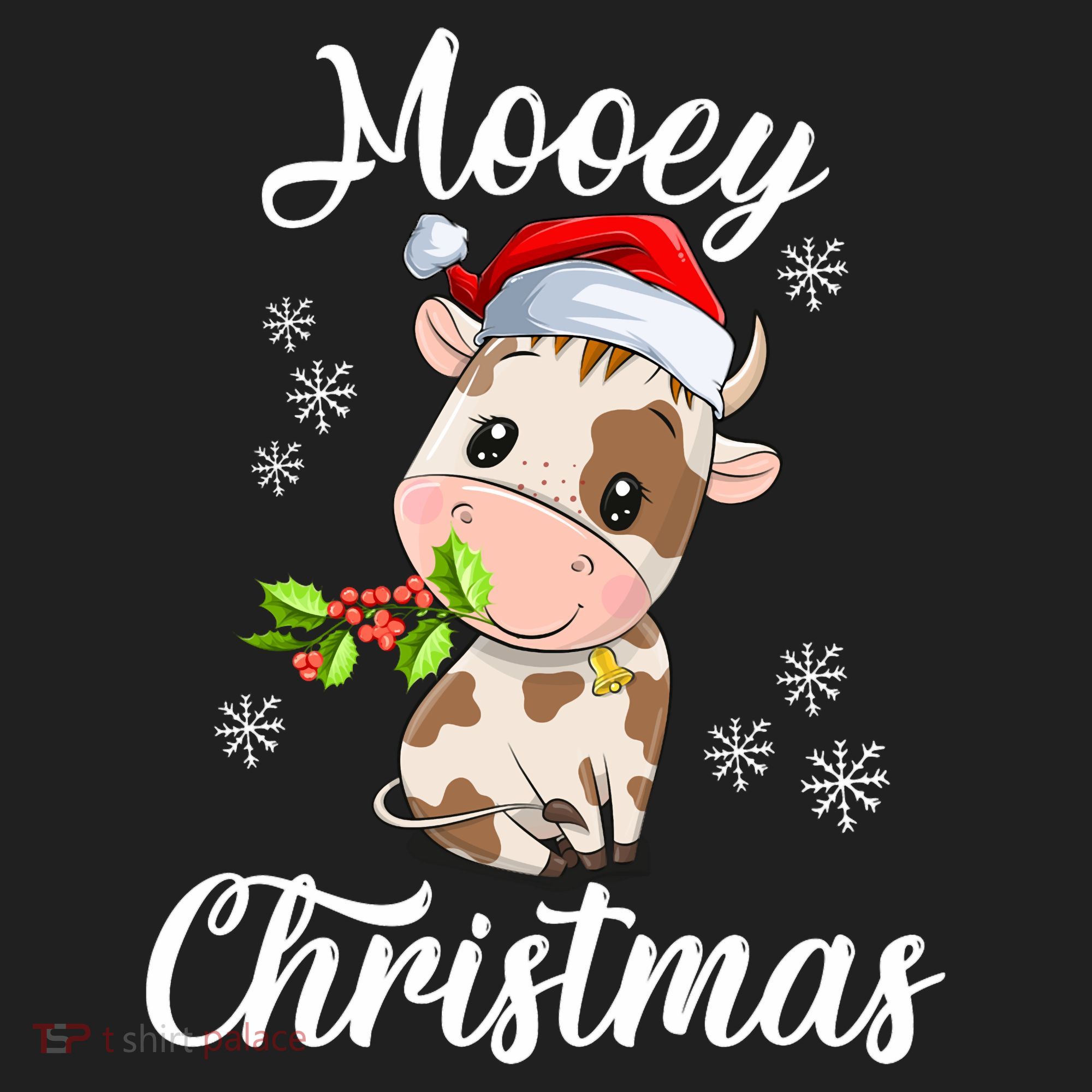 Mooey Christmas Cow Christmas Cute Cow Santa Hat Farmer Beanie
