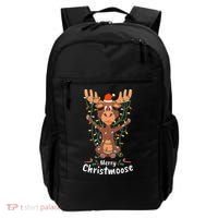 Merry Christmoose Christmas Moose Xmas Tree Lights Gifts Backpack thumb 0