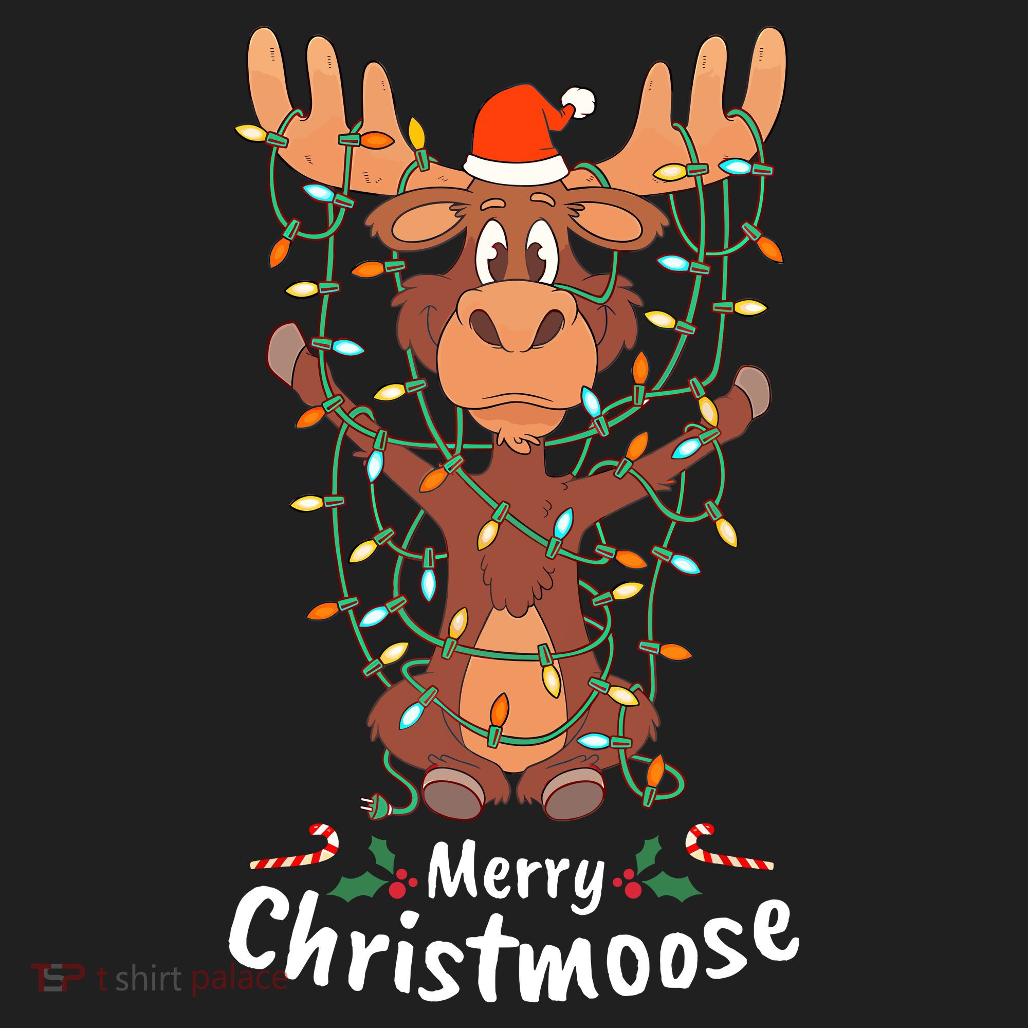 Merry Christmoose Christmas Moose Xmas Tree Lights Gifts Beanie