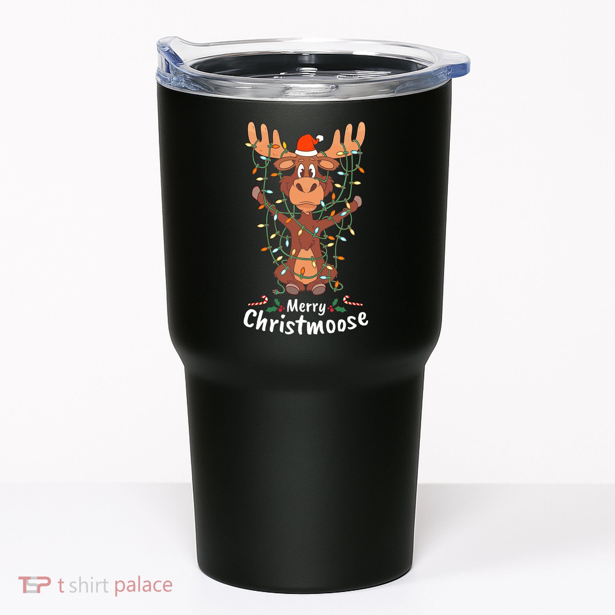 Merry Christmoose Christmas Moose Xmas Tree Lights Gifts Tumbler