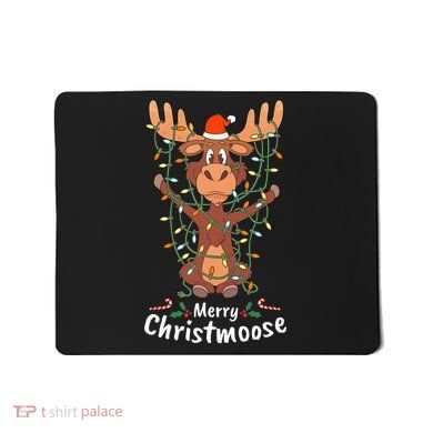 Merry Christmoose Christmas Moose Xmas Tree Lights Gifts Mousepad