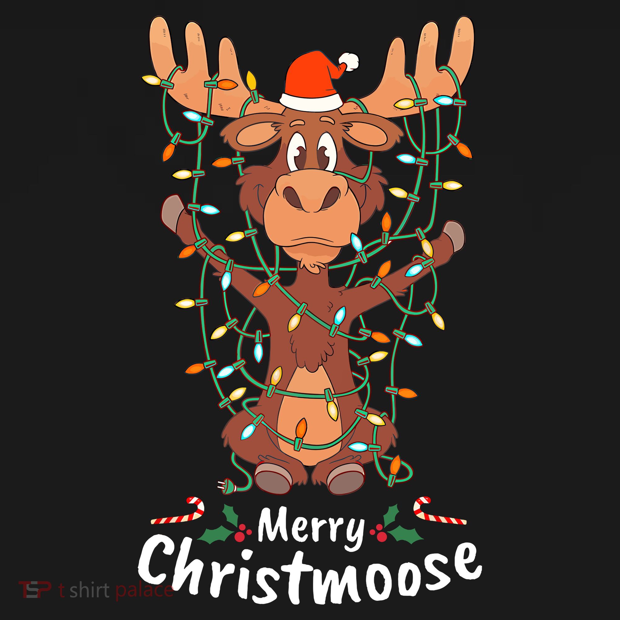 Merry Christmoose Christmas Moose Xmas Tree Lights Gifts Toddler Hoodie