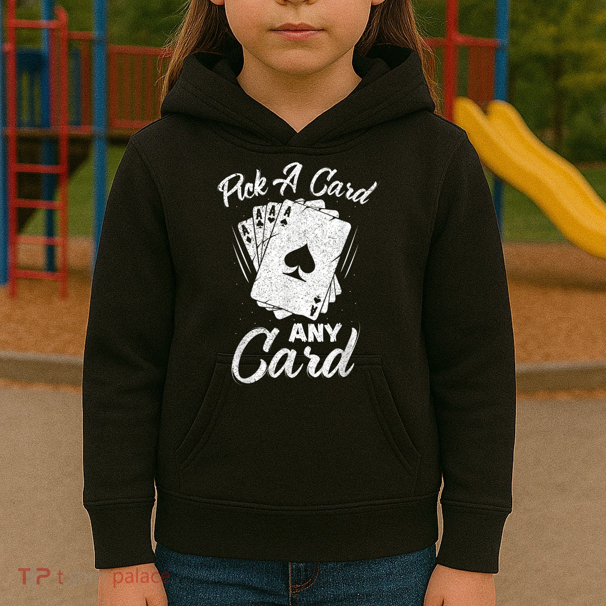 Magician Costume Card Tricks Pick A Card Any Card Kids Hoodie