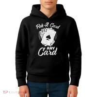 Magician Costume Card Tricks Pick A Card Any Card Kids Hoodie thumb 4