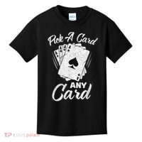 Magician Costume Card Tricks Pick A Card Any Card Kids T-Shirt thumb 0