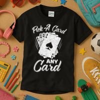 Magician Costume Card Tricks Pick A Card Any Card Kids T-Shirt thumb 3