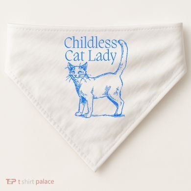Meidastouch Childless Cat Lady USA-Made Doggie Bandana