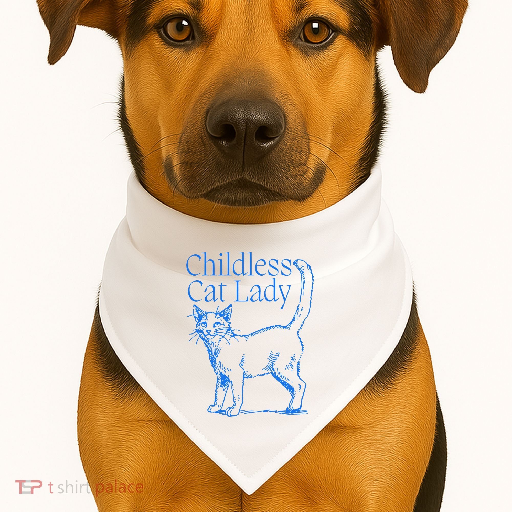 Meidastouch Childless Cat Lady USA-Made Doggie Bandana