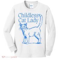 Meidastouch Childless Cat Lady Kids Long Sleeve Shirt thumb 0