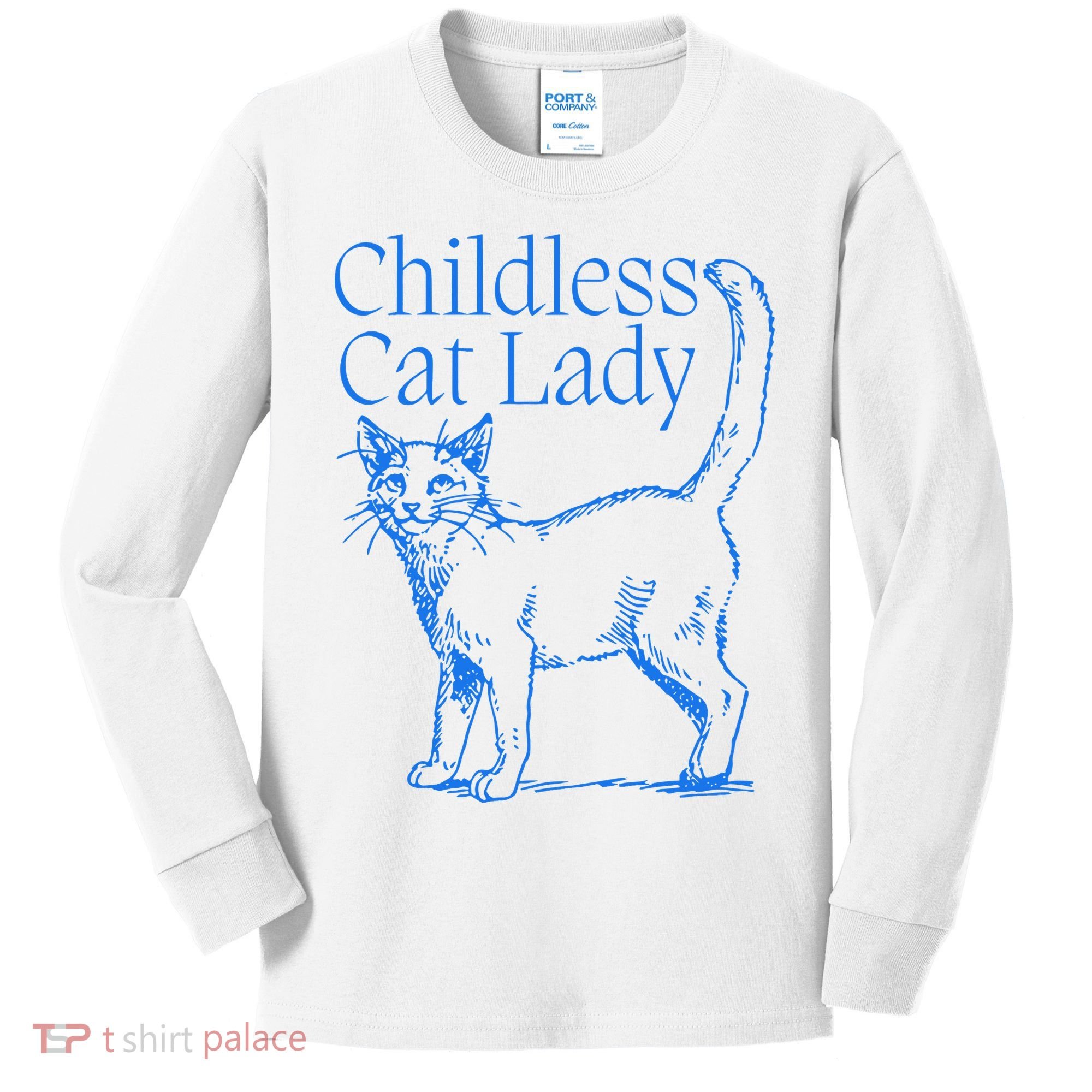 Meidastouch Childless Cat Lady Kids Long Sleeve Shirt