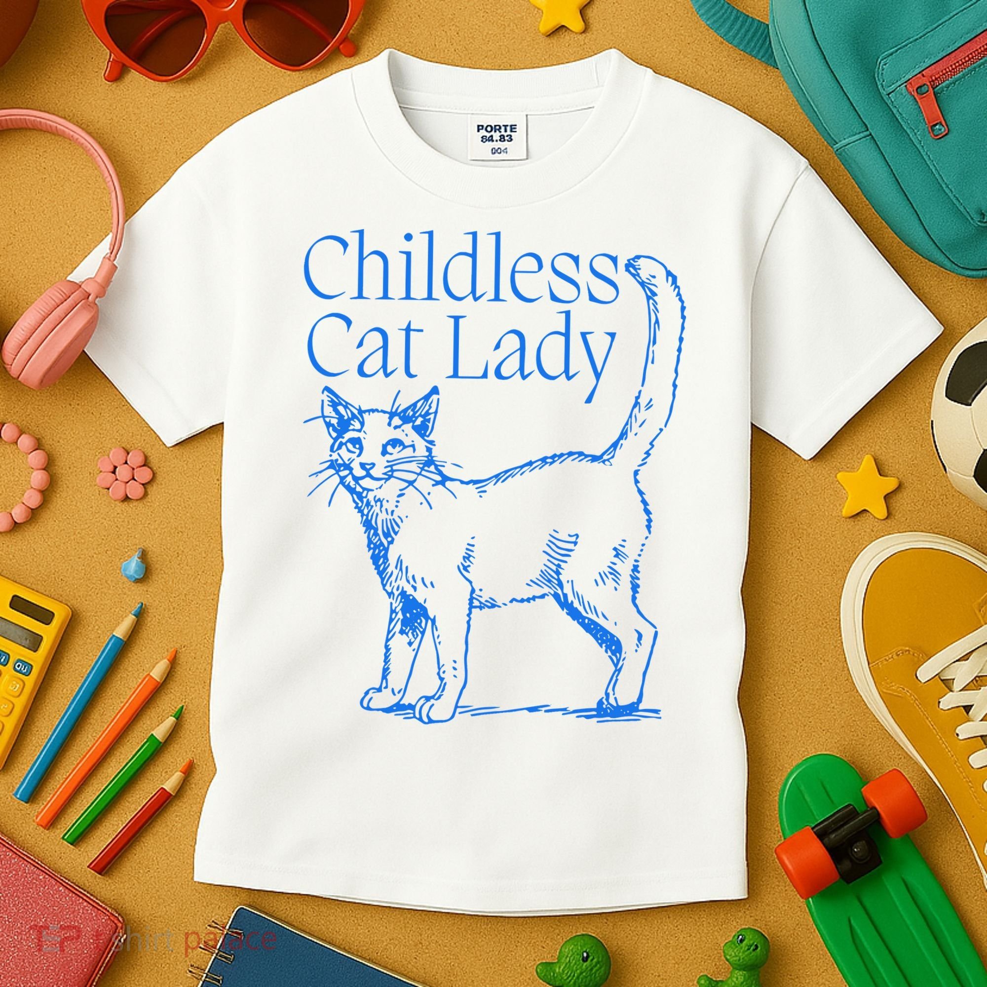 Meidastouch Childless Cat Lady Kids T-Shirt