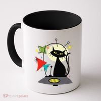 Mid Century Cat Retro Atomic Age Space Modern 50s 60s Coffee Mug thumb 0