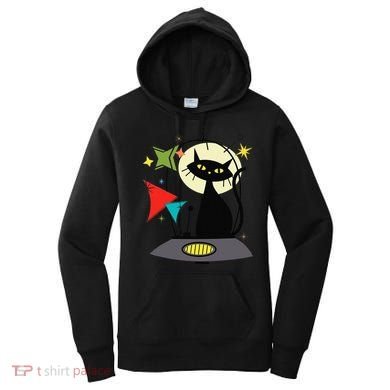Mid Century Cat Retro Atomic Age Space Modern 50s 60s Women's Hoodie