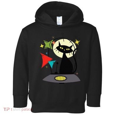Mid Century Cat Retro Atomic Age Space Modern 50s 60s Toddler Hoodie