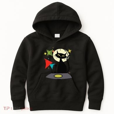 Mid Century Cat Retro Atomic Age Space Modern 50s 60s Kids Hoodie