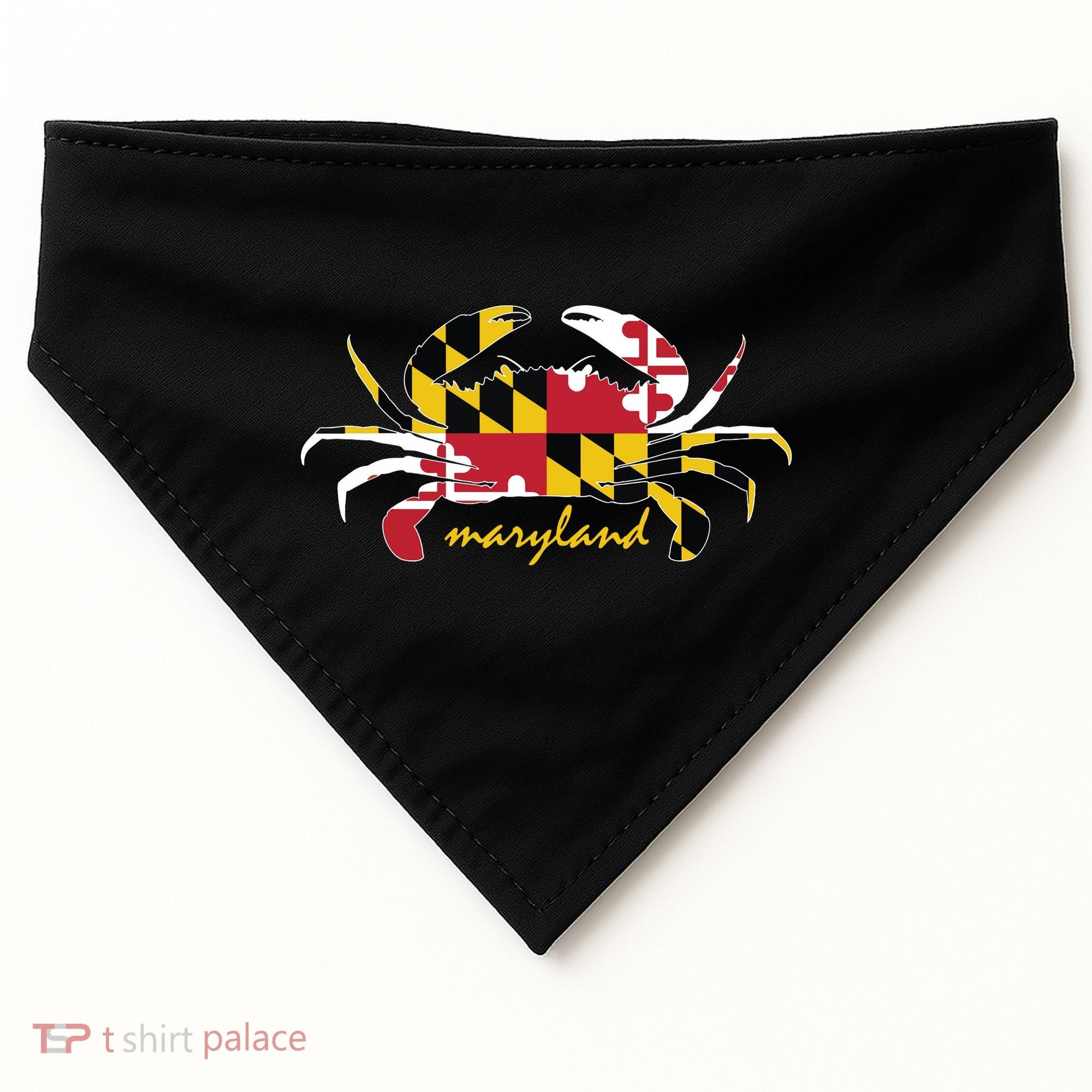 Maryland Crab Cute State Pride Flag USA-Made Doggie Bandana