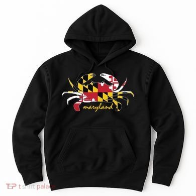 Maryland Crab Cute State Pride Flag Hoodie