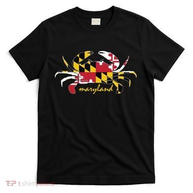 Maryland Crab Cute State Pride Flag T-Shirt