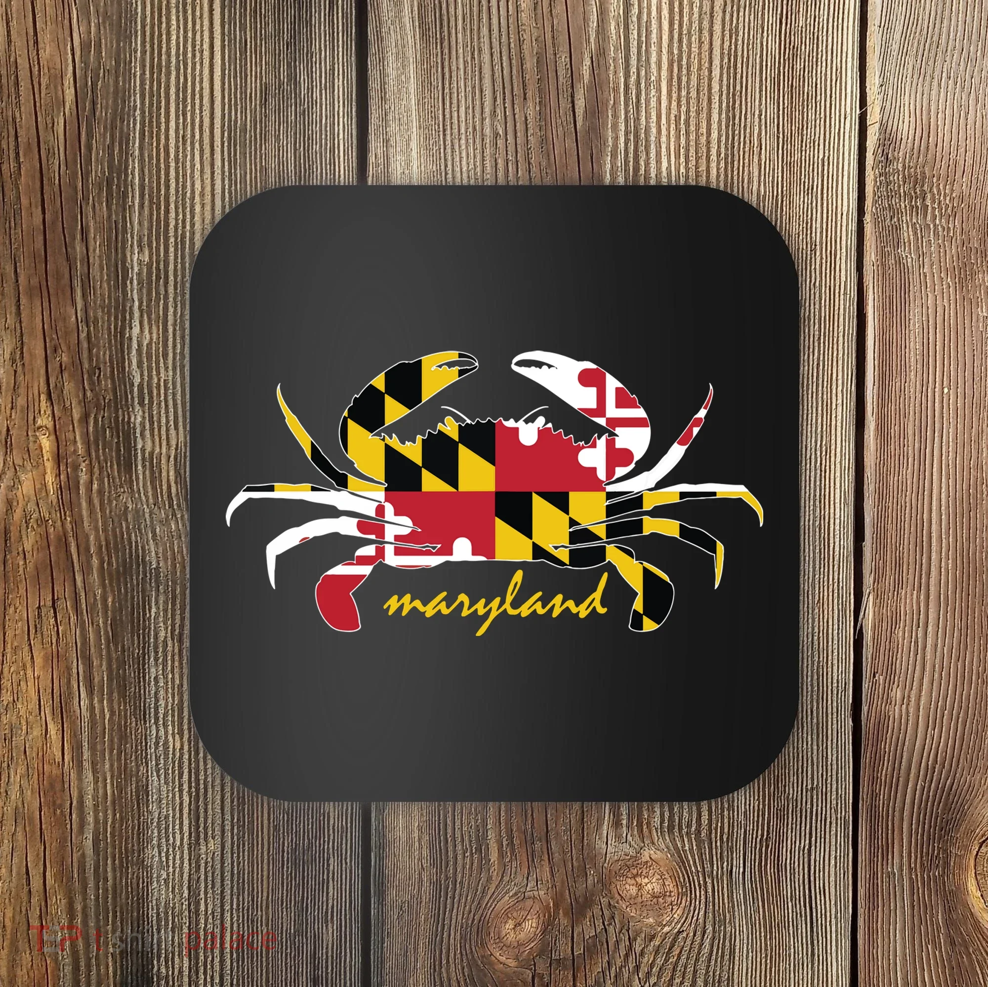 Maryland Crab Cute State Pride Flag Coaster