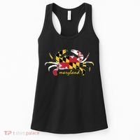 Maryland Crab Cute State Pride Flag Women's Tank Top thumb 0