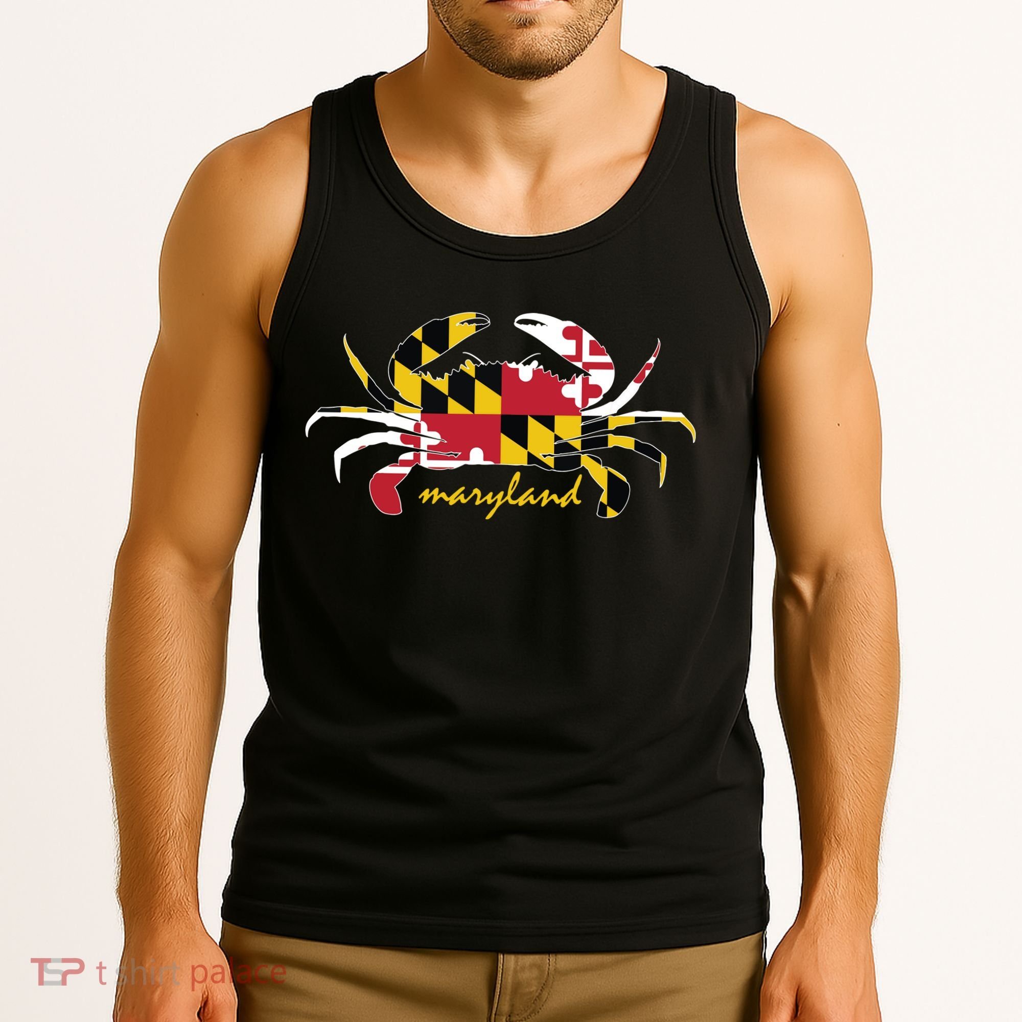 Maryland Crab Cute State Pride Flag Tank Top
