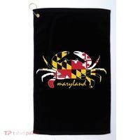 Maryland Crab Cute State Pride Flag Golf Towel thumb 0