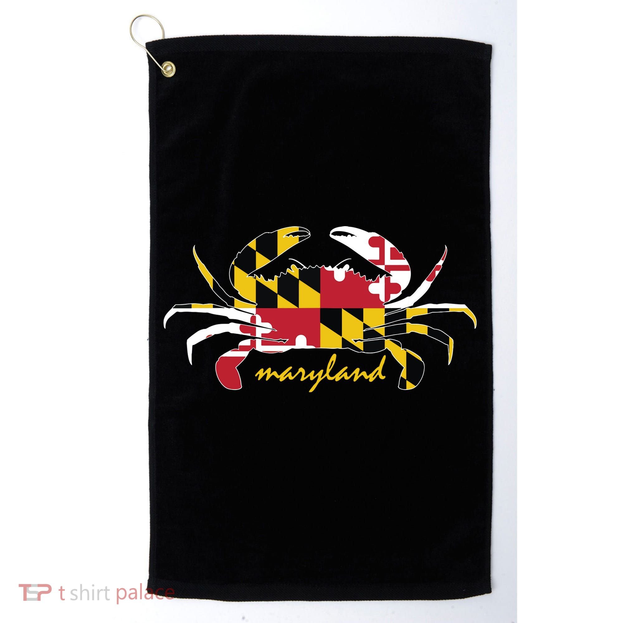Maryland Crab Cute State Pride Flag Golf Towel
