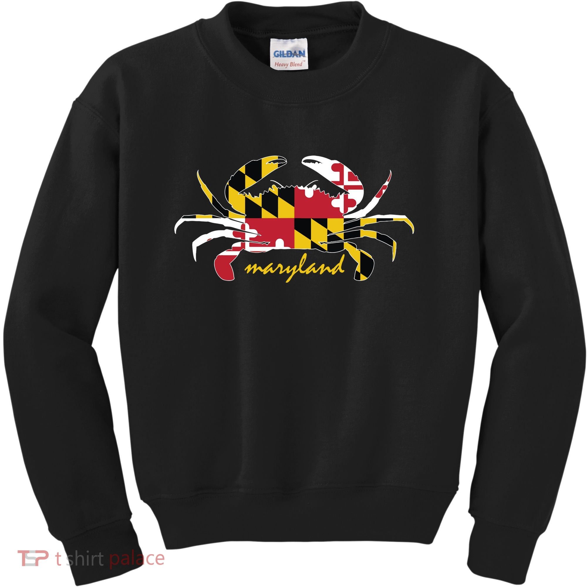 Maryland Crab Cute State Pride Flag Kids Sweatshirt