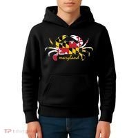 Maryland Crab Cute State Pride Flag Kids Hoodie thumb 4