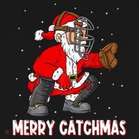 Merry Catchmas Christmas Santa Claus Baseball Catcher Xmas Gift Backpack thumb 2