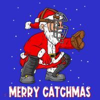 Merry Catchmas Christmas Santa Claus Baseball Catcher Xmas Gift Mousepad thumb 1