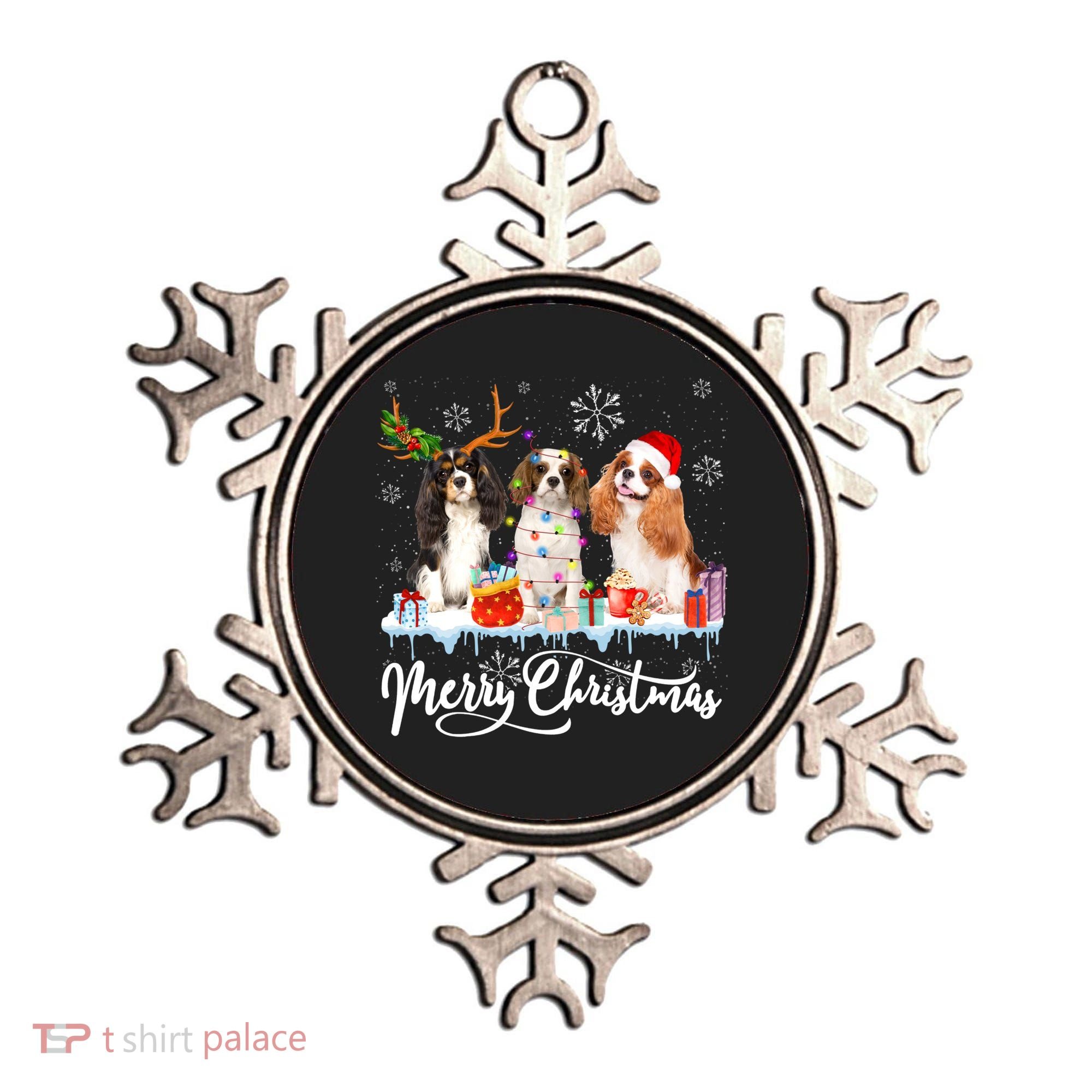 Merry Christmas Cavalier King Charles Spaniel Santa Light Gift Ornament
