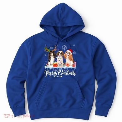 Merry Christmas Cavalier King Charles Spaniel Santa Light Gift Hoodie