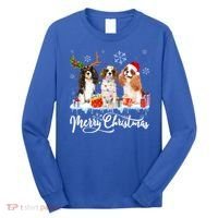 Merry Christmas Cavalier King Charles Spaniel Santa Light Gift Long Sleeve Shirt thumb 0