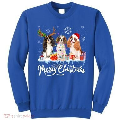Merry Christmas Cavalier King Charles Spaniel Santa Light Gift Sweatshirt