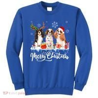 Merry Christmas Cavalier King Charles Spaniel Santa Light Gift Sweatshirt thumb 0