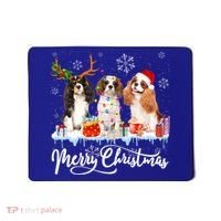 Merry Christmas Cavalier King Charles Spaniel Santa Light Gift Mousepad thumb 0